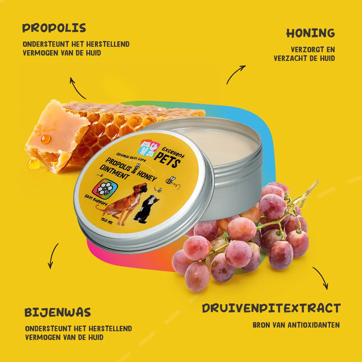 Unguent pentru piele cu propolis și miere, 150 ml – Excellent Pets Propolis & Honey Ointment - imagine 5