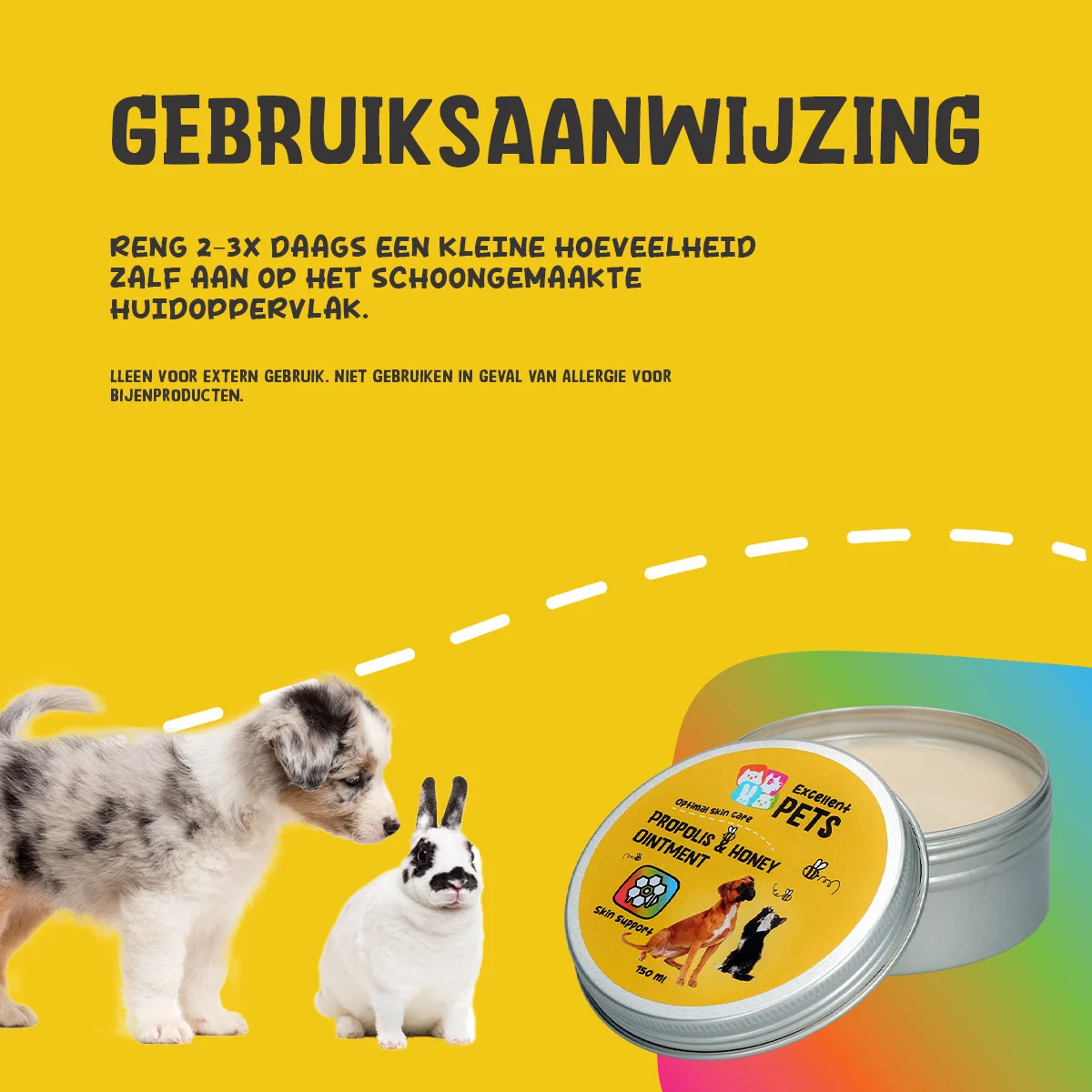Unguent pentru piele cu propolis și miere, 150 ml – Excellent Pets Propolis & Honey Ointment - imagine 6