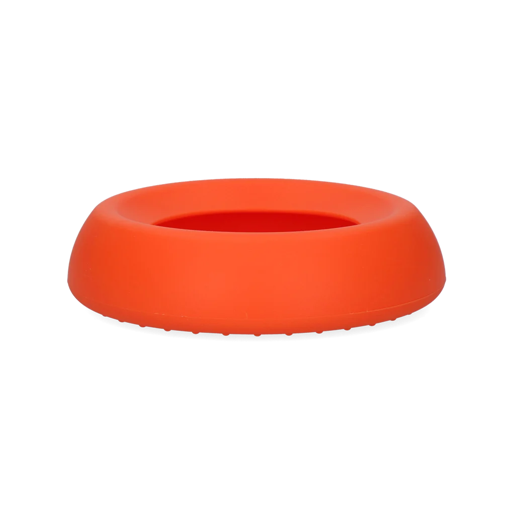 Bol din silicon pentru hrană și apă, cu margine anti vărsare, 300 ml, portocaliu – Excellent Pets No-Spill Bowl - imagine 3
