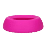 Bol din silicon pentru hrană și apă, pentru câini, cu margine anti vărsare, 800 ml, roz – Excellent Pets No-Spill Bowl - imagine 3