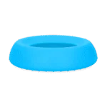 Bol pentru hrană și apă pentru câini, din silicon, cu margine anti-vărsare, 300 ml, albastru – Excellent Pets No-Spill Bowl - imagine 3