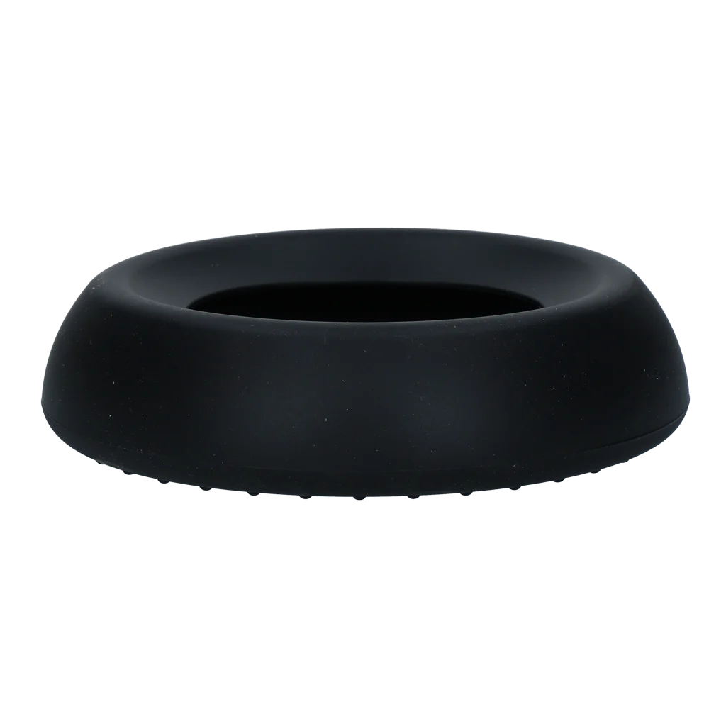 Bol pentru hrană și apă pentru câini, din silicon, cu margine anti vărsare, 300 ml, antracit – Excellent Pets No-Spill Bowl - imagine 3