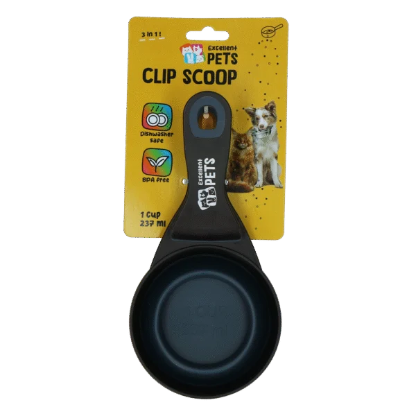 Cupa pentru hrană cu clemă de închidere, 1 cup – Excellent Pets Clip Scoop
