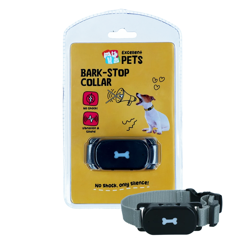 Zgarda anti lătrat cu sunet și vibrații – Excellent Pets Bark-Stop Collar - imagine 1