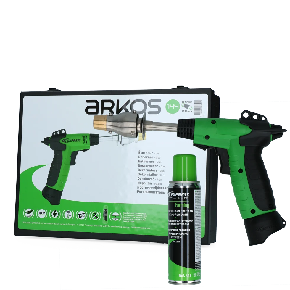 Aparat de decornare cu gaz pentru viței, cu vârf reversibil ø 17 și 19 mm – Express Arkos - imagine 1