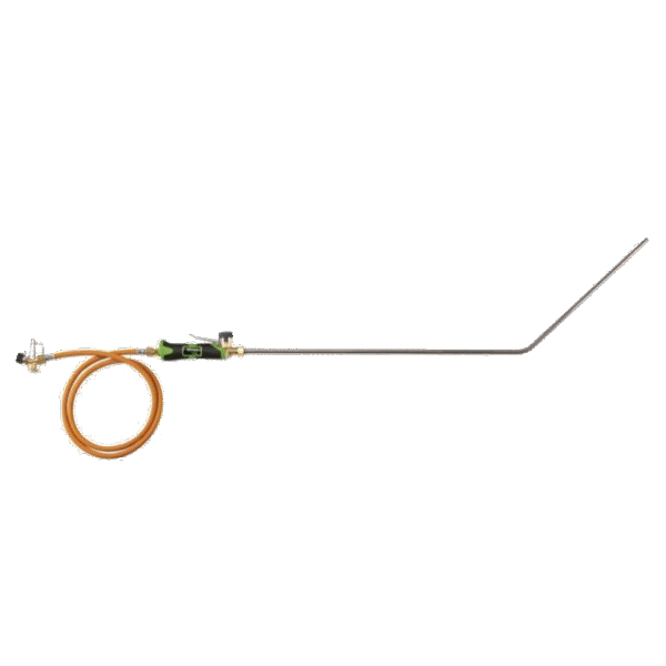 Arzător pentru îndepărtarea părului de pe uger, cu lance curbată de 100 cm – Express Terra Curved Set