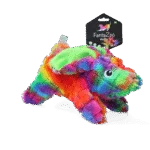 Jucărie de pluș pentru câini din material reciclat, cu chițăitoare, M, 23 x 13 cm – FantaZoo Bunny