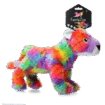 Jucărie de pluș leopard pentru câini, cu chițăitoare, L, 32 x 16 cm – FantaZoo Leopard