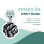 Frânghie pentru ros cu minge, din bumbac, 24 cm – Floss Toss Natural Dental Ropes Dental Rope Exteme Ball - imagine 2