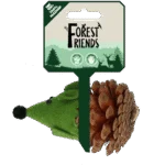 Șoricel de jucărie pentru pisici din con de pin și fetru, cu Madnip, verde, 8 cm – Forest Friends Mouse