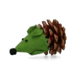 Șoricel de jucărie pentru pisici din con de pin și fetru, cu Madnip, verde, 8 cm – Forest Friends Mouse - imagine 2