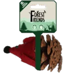 Șoricel de jucărie pentru pisici din con de pin și pâslă, cu Madnip, roșu, 8 cm – Forest Friends Mouse
