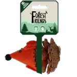 Șoricel de jucărie pentru pisici, din con de pin și pâslă, cu Madnip, portocaliu, 8 cm – Forest Friends Mouse