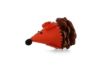 Șoricel de jucărie pentru pisici, din con de pin și pâslă, cu Madnip, portocaliu, 8 cm – Forest Friends Mouse - imagine 2