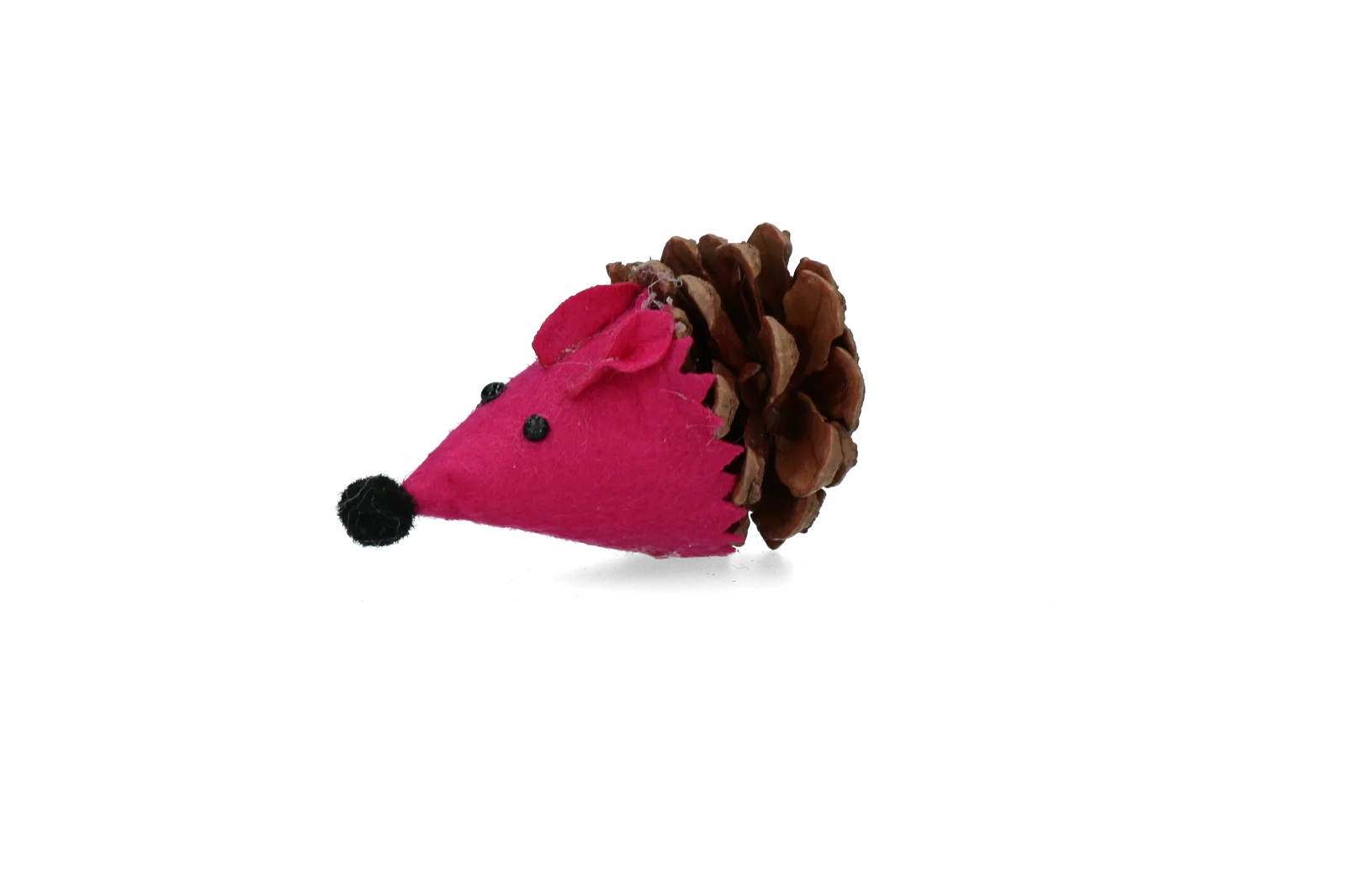 Șoricel de jucărie pentru pisici, din con de pin și pâslă, cu Madnip, roz, 8 cm – Forest Friends Mouse - imagine 2
