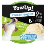 Gustare pe bază de iaurt pentru câini și pisici, de congelat, cu pui și măr, 110 g – YowUp! Frozen Yoghurt Chicken & Apple