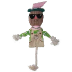 Jucărie de tras sperietoare de ciori, cu corp foșnitor și frânghie – Garden Paws Scarecrow Scary Harry M - imagine 2