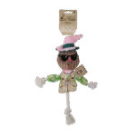 Jucărie de tras în formă de sperietoare de ciori, cu corp foșnitor și frânghie – Garden Paws Scarecrow Scary Harry S