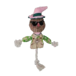 Jucărie de tras în formă de sperietoare de ciori, cu corp foșnitor și frânghie – Garden Paws Scarecrow Scary Harry S - imagine 2