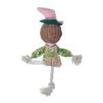 Jucărie de tras în formă de sperietoare de ciori, cu corp foșnitor și frânghie – Garden Paws Scarecrow Scary Harry S - imagine 3