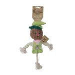 Jucărie de tras în formă de sperietoare, cu corp foșnitor și frânghie – Garden Paws Scarecrow Indy Fields S