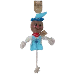 Jucărie de tras în formă de sperietoare, cu corp foșnitor și frânghie – Garden Paws Scarecrow Calvin Crow M
