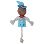 Jucărie de tras în formă de sperietoare, cu corp foșnitor și frânghie – Garden Paws Scarecrow Calvin Crow M - imagine 3