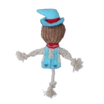 Jucărie de tras în formă de sperietoare, cu corp foșnitor și frânghie – Garden Paws Scarecrow Calvin Crow S - imagine 3