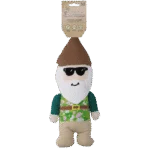 Jucărie de pluș pentru câini, pitic de grădină cu chițăitoare M – Garden Paws Garden Gnome Smirking Steve M