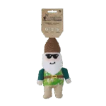 Jucărie de pluș pentru câini, pitic de grădină cu chițăitoare S – Garden Paws Garden Gnome Smirking Steve S