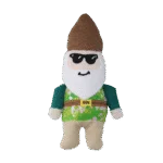 Jucărie de pluș pentru câini, pitic de grădină cu chițăitoare S – Garden Paws Garden Gnome Smirking Steve S - imagine 2