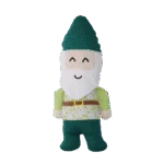 Jucărie de pluș pentru câini, pitic de grădină cu piuitoare M – Garden Paws Garden Gnome Gentle George M - imagine 2