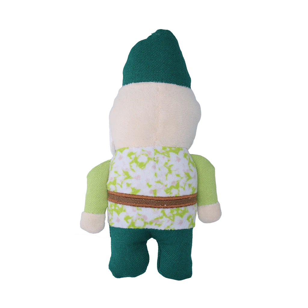 Jucărie de pluș pentru câini, pitic de grădină cu chițăitoare S – Garden Paws Garden Gnome Gentle George S - imagine 2