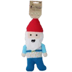 Jucărie de pluș pentru câini, pitic de grădină cu chițăitoare M – Garden Paws Garden Gnome Happy Henry M