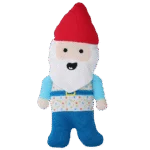 Jucărie de pluș pentru câini, pitic de grădină cu chițăitoare M – Garden Paws Garden Gnome Happy Henry M - imagine 2