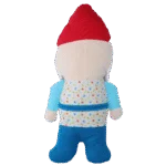 Jucărie de pluș pentru câini, pitic de grădină cu chițăitoare M – Garden Paws Garden Gnome Happy Henry M - imagine 3