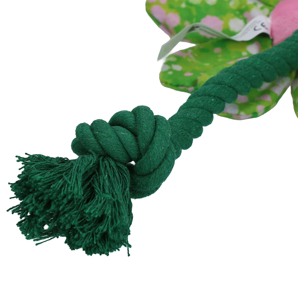 Jucărie de pluș pentru câini, floare cu frânghie S – Garden Paws Flower Summer Shrubs S - imagine 4