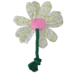 Jucărie de pluș pentru câini, floare cu șnur, M – Garden Paws Flower Spring Sakura - imagine 3