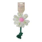 Jucărie de pluș pentru câini, floare cu funie, S – Garden Paws Flower Spring Sakura