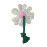 Jucărie de pluș pentru câini, floare cu funie, S – Garden Paws Flower Spring Sakura - imagine 3