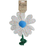 Jucărie de pluș pentru câini în formă de floare, cu frânghie, M – Garden Paws Flower Sky Flowers