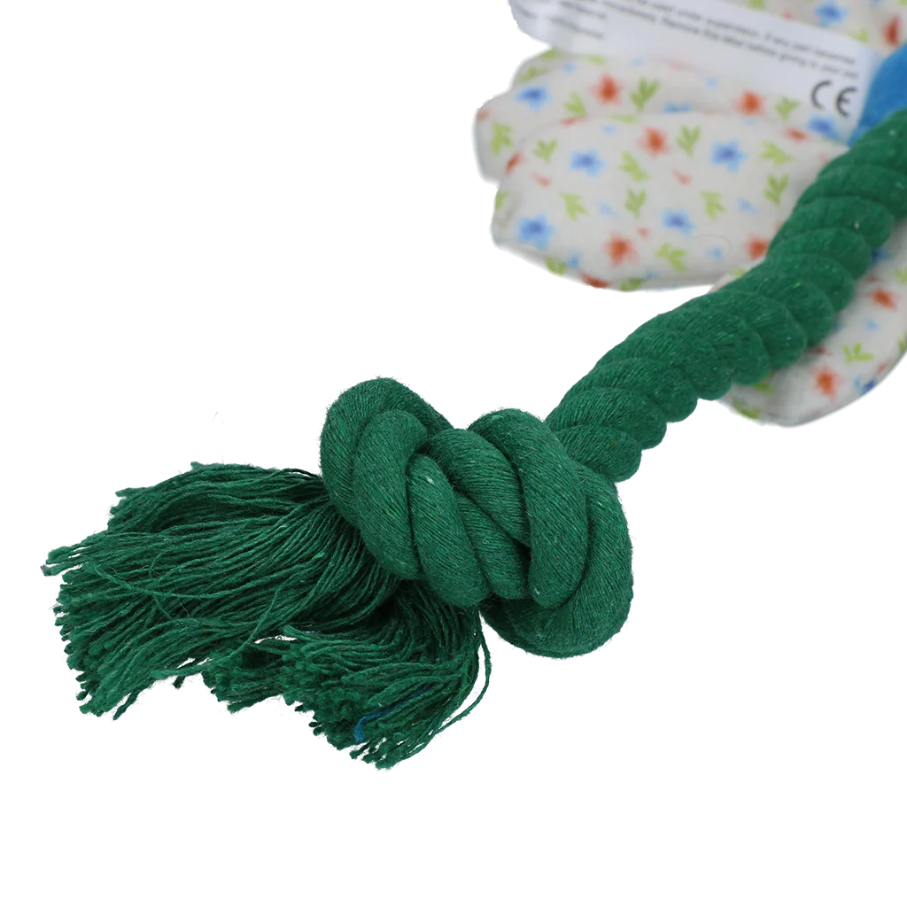 Jucărie de pluș pentru câini în formă de floare, cu frânghie, S – Garden Paws Flower Sky Flowers - imagine 3