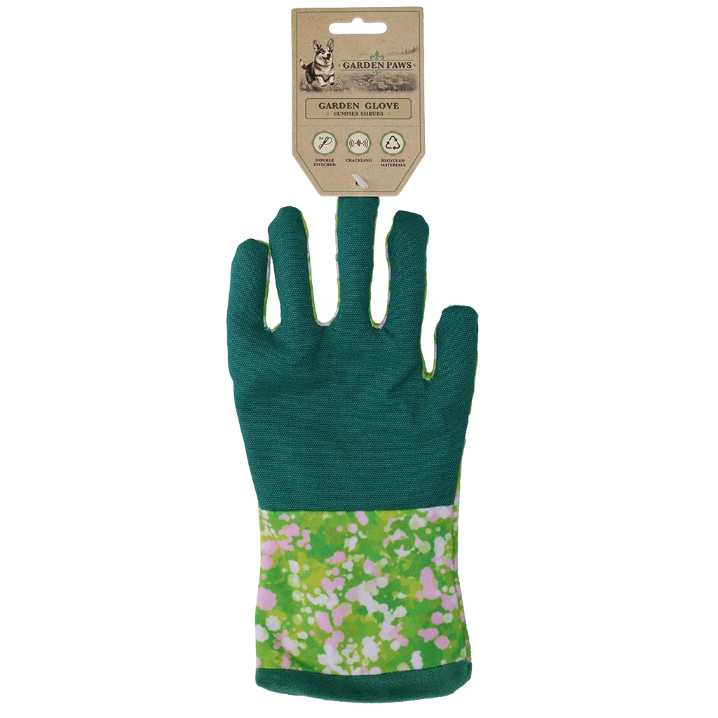 Jucărie de adulmecat cu material foșnitor și spațiu pentru recompense – Garden Paws Garden Glove Summer Shrubs - imagine 1