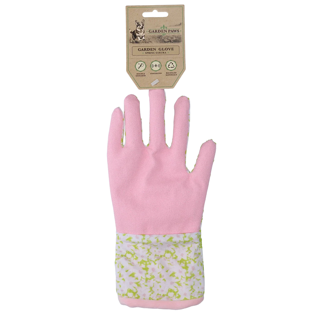 Jucărie de adulmecat cu material foșnitor și spațiu pentru recompense – Garden Paws Garden Glove Spring Sakura - imagine 1