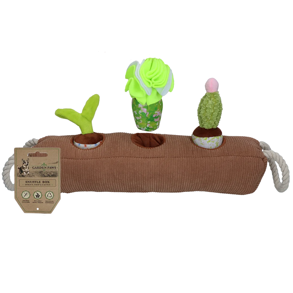 Cutie de adulmecat pentru câini, cu plante detașabile – Garden Paws Snuffle Box Sprout, Crop & Cactus - imagine 1