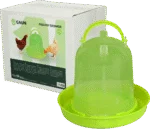 Adăpătoare turn pentru găini din plastic transparent, verde lime, 1,5 l – Gaun