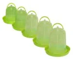 Adăpătoare turn pentru găini din plastic transparent, verde lime, 1,5 l – Gaun - imagine 5