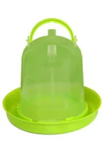Adăpătoare turn pentru găini din plastic transparent, verde lime, 1,5 l – Gaun - imagine 2