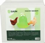 Adăpătoare turn pentru găini din plastic transparent, verde lime, 1,5 l – Gaun - imagine 4