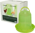 Turn adăpător pentru găini din plastic transparent, verde lime, 3 l – Gaun